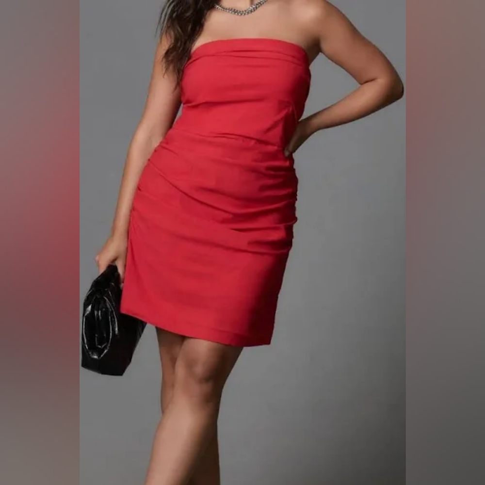 Anthropologie Strapless Slim Mini Dress